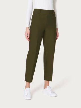 Olive High-Waist Tapered Women’s Pants